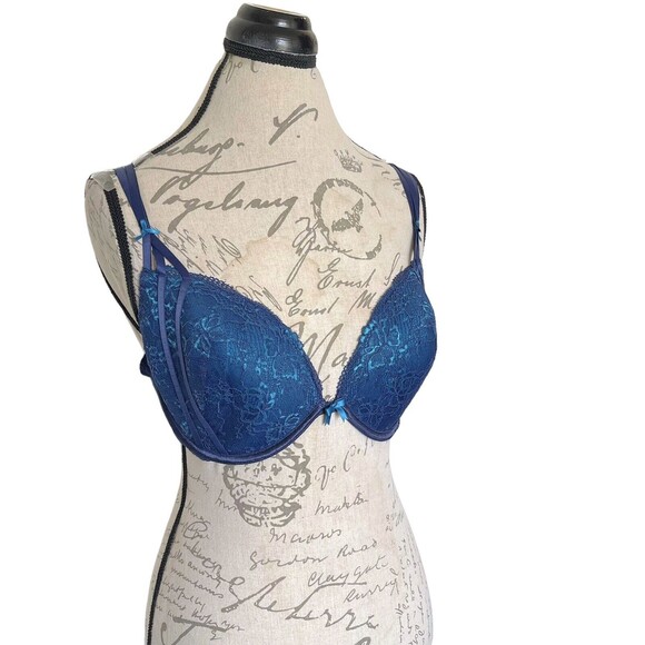 Adore me Womens Push up Padded Bra size 36DD Floral Underwire Lace  Sexy NWT - Picture 2 of 12